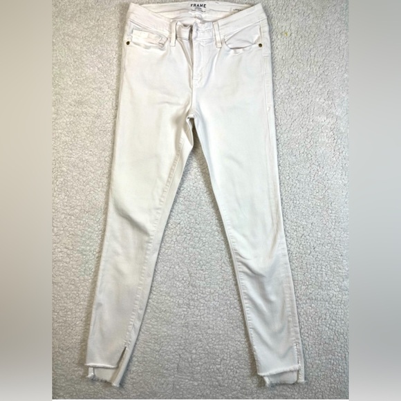NWOT Frame Denim ”Le Skinny de Jeanne” size 28 Raw Cut Step Hem Jeans - Picture 4 of 9